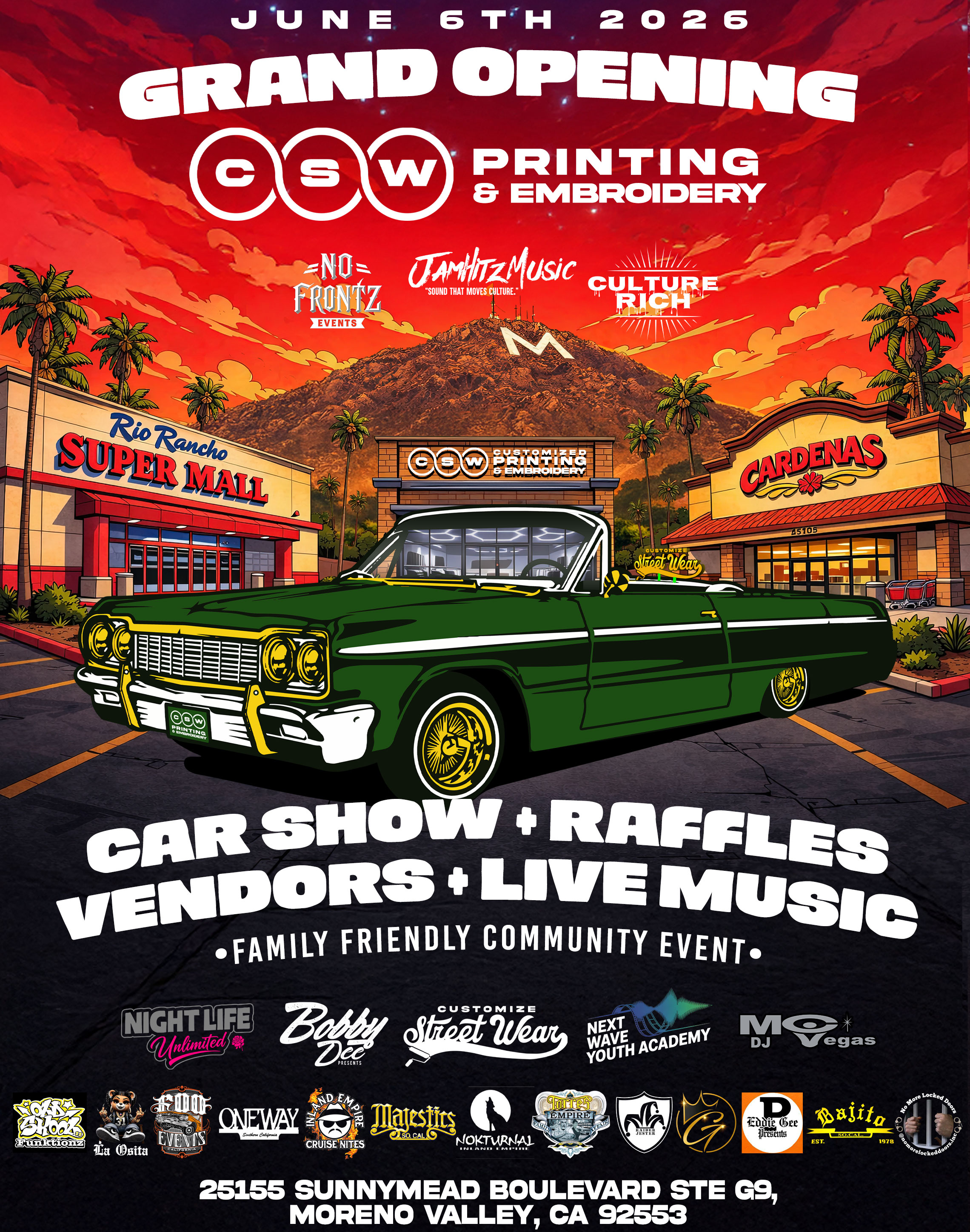 Front event flyer